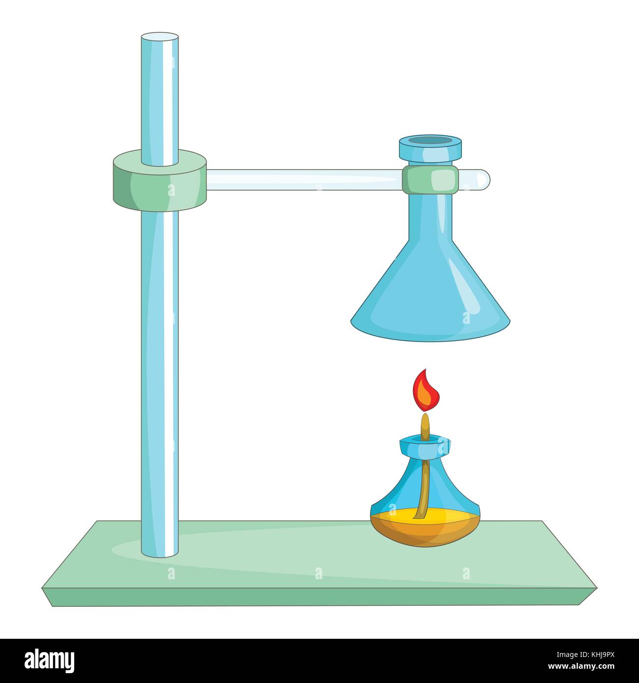 Laboratory equipment icon, cartoon style Stock Vector