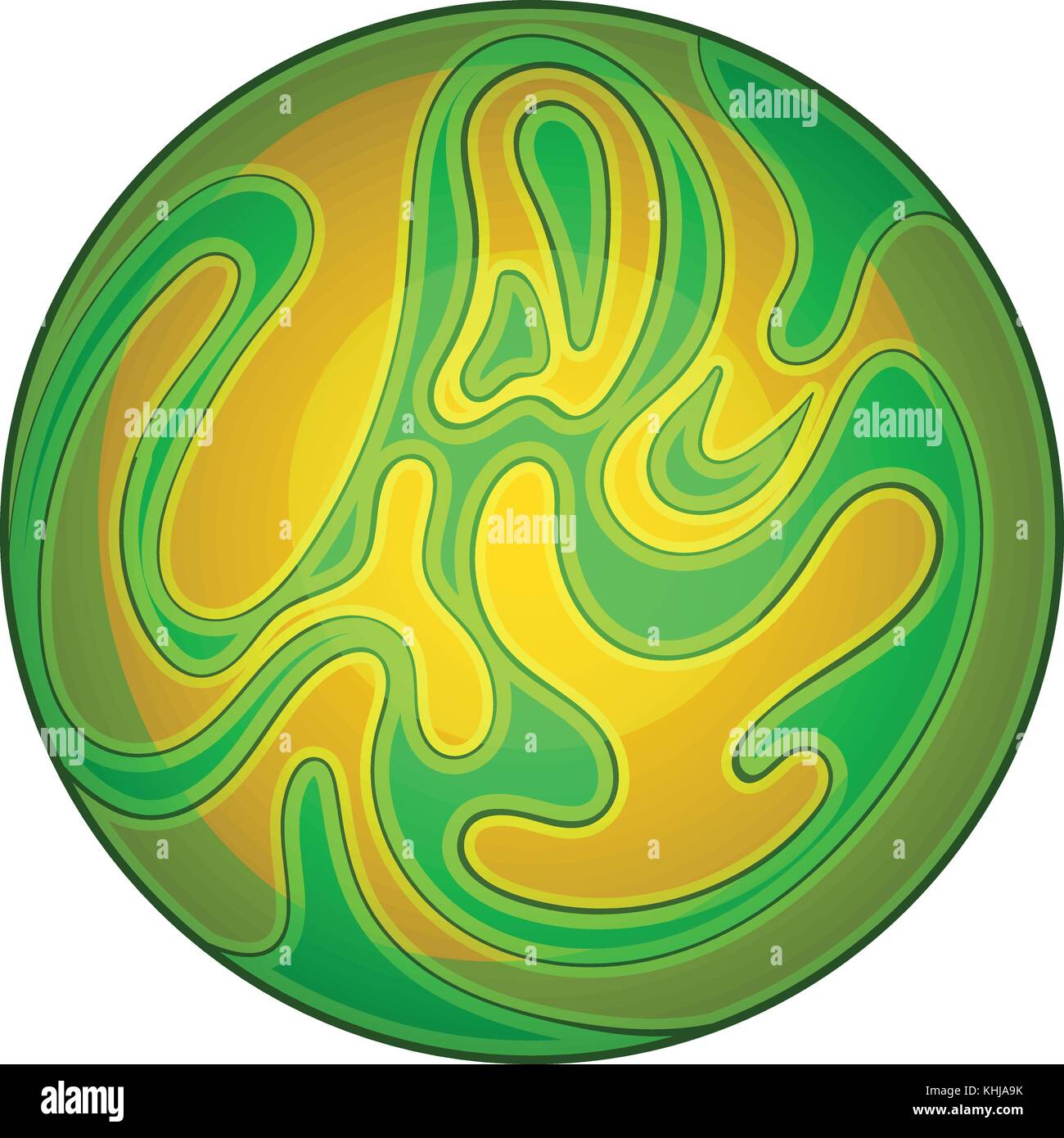 Green Planet Icon Cartoon Style Stock Vector Image Art Alamy