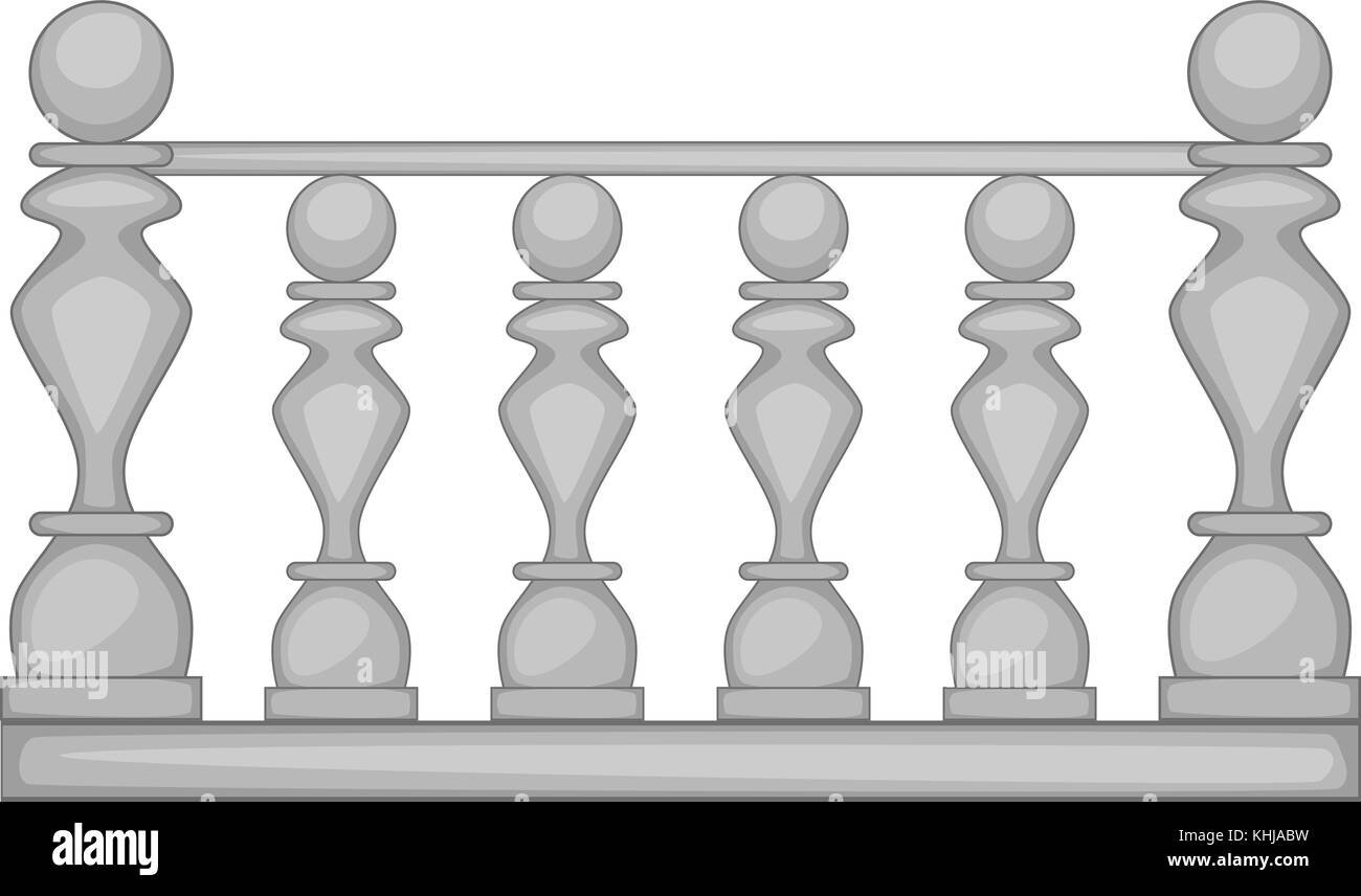 Classic stone balustrade icon, cartoon style Stock Vector Image & Art