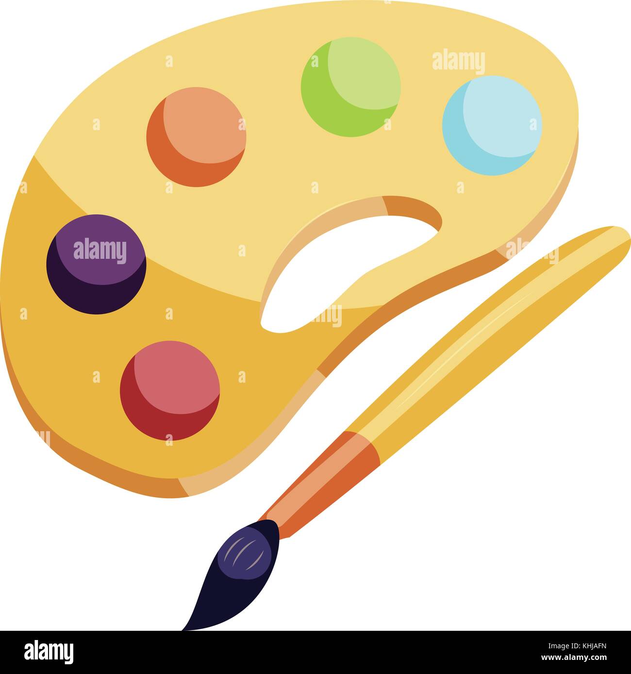 Art palette and brush icon, cartoon style Stock Vector Image & Art - Alamy