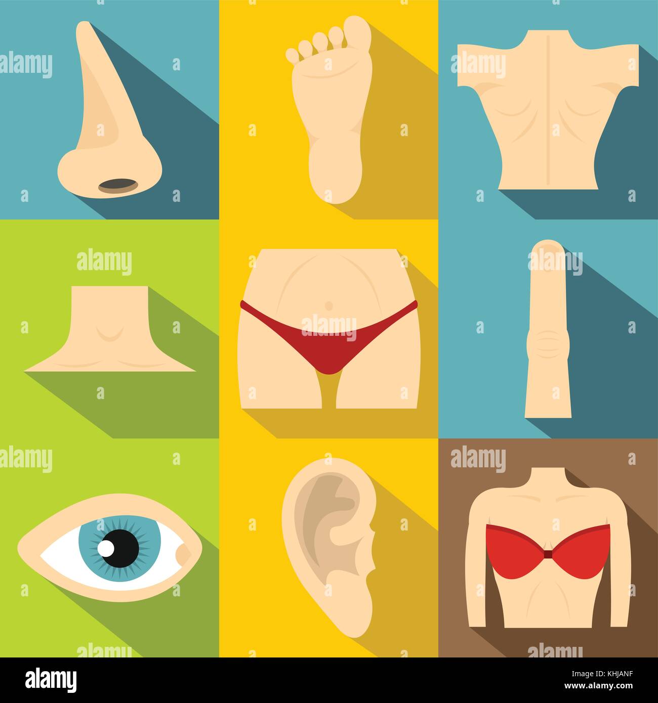 Human body icons set, flat style Stock Vector Image & Art - Alamy