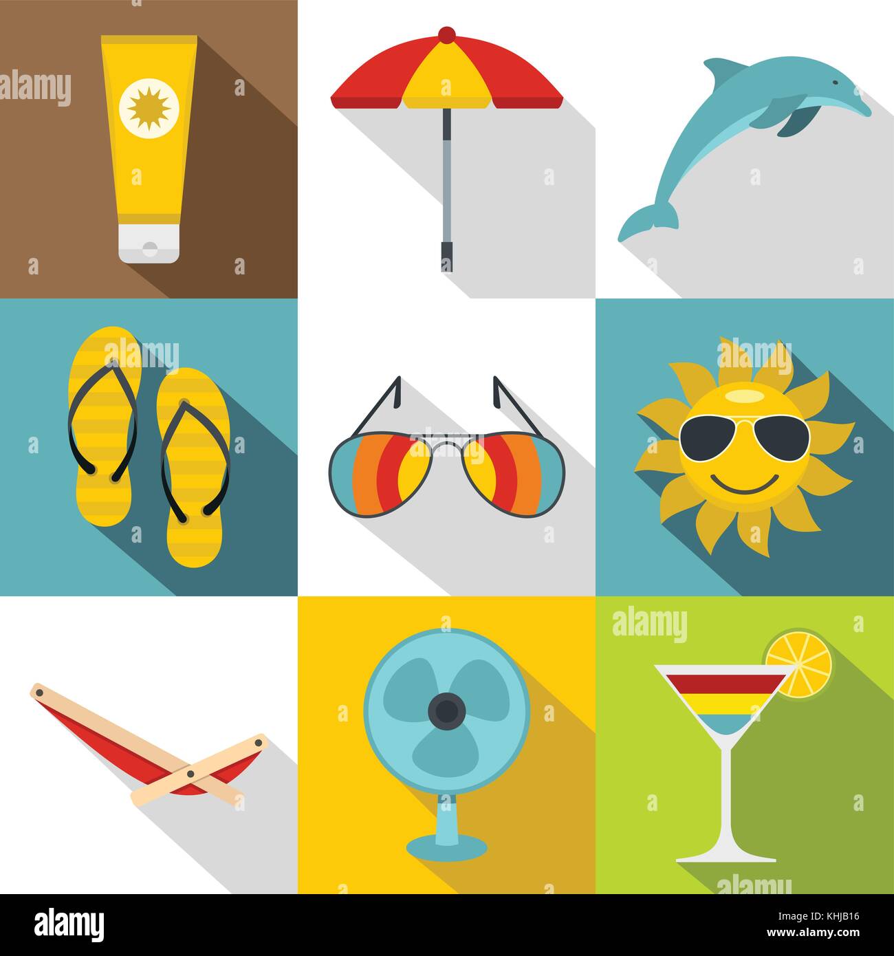 Tourism at sea icons set, flat style Stock Vector Image & Art - Alamy
