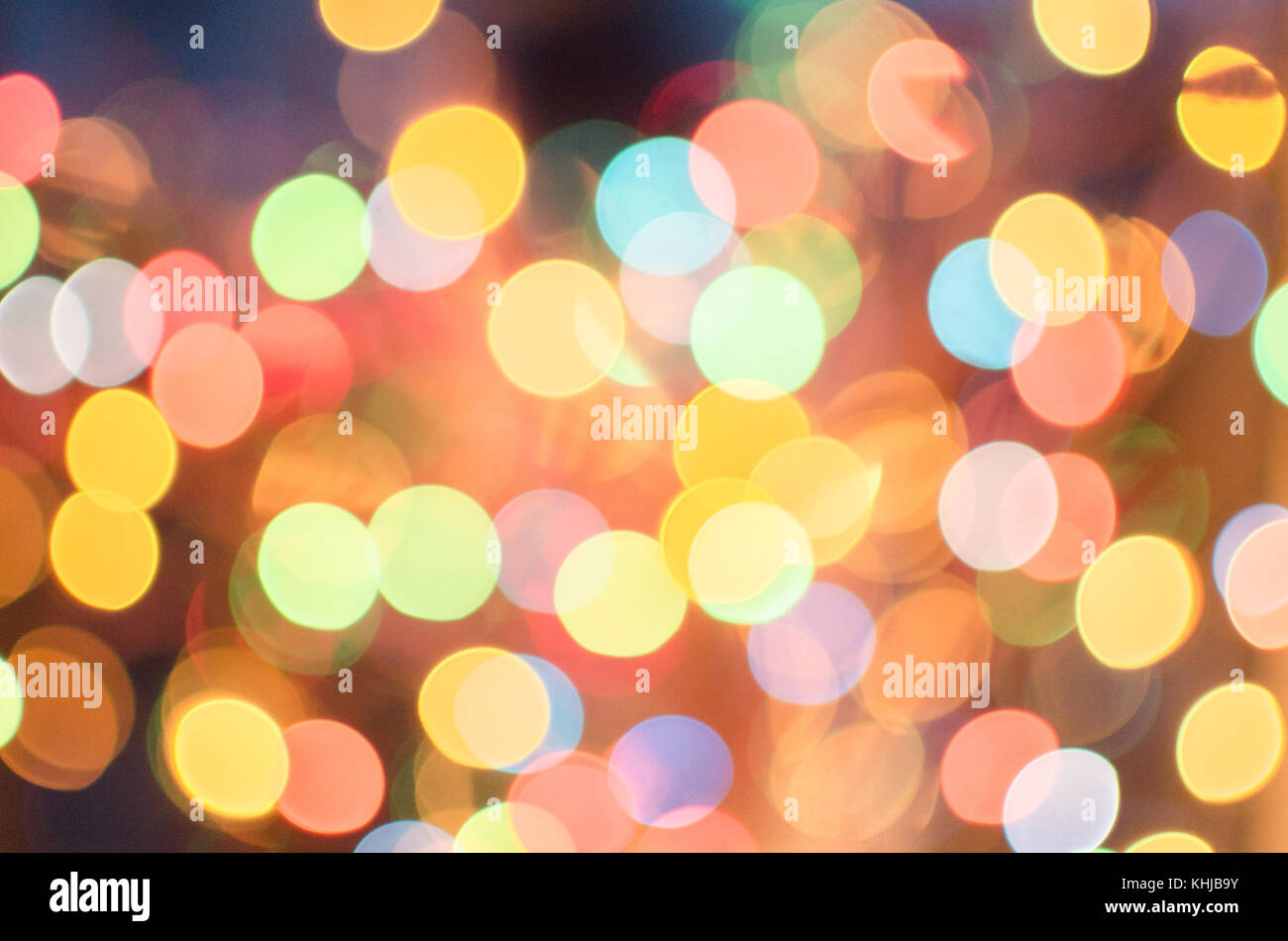 abstract defocused circle lights background space for copy text Stock