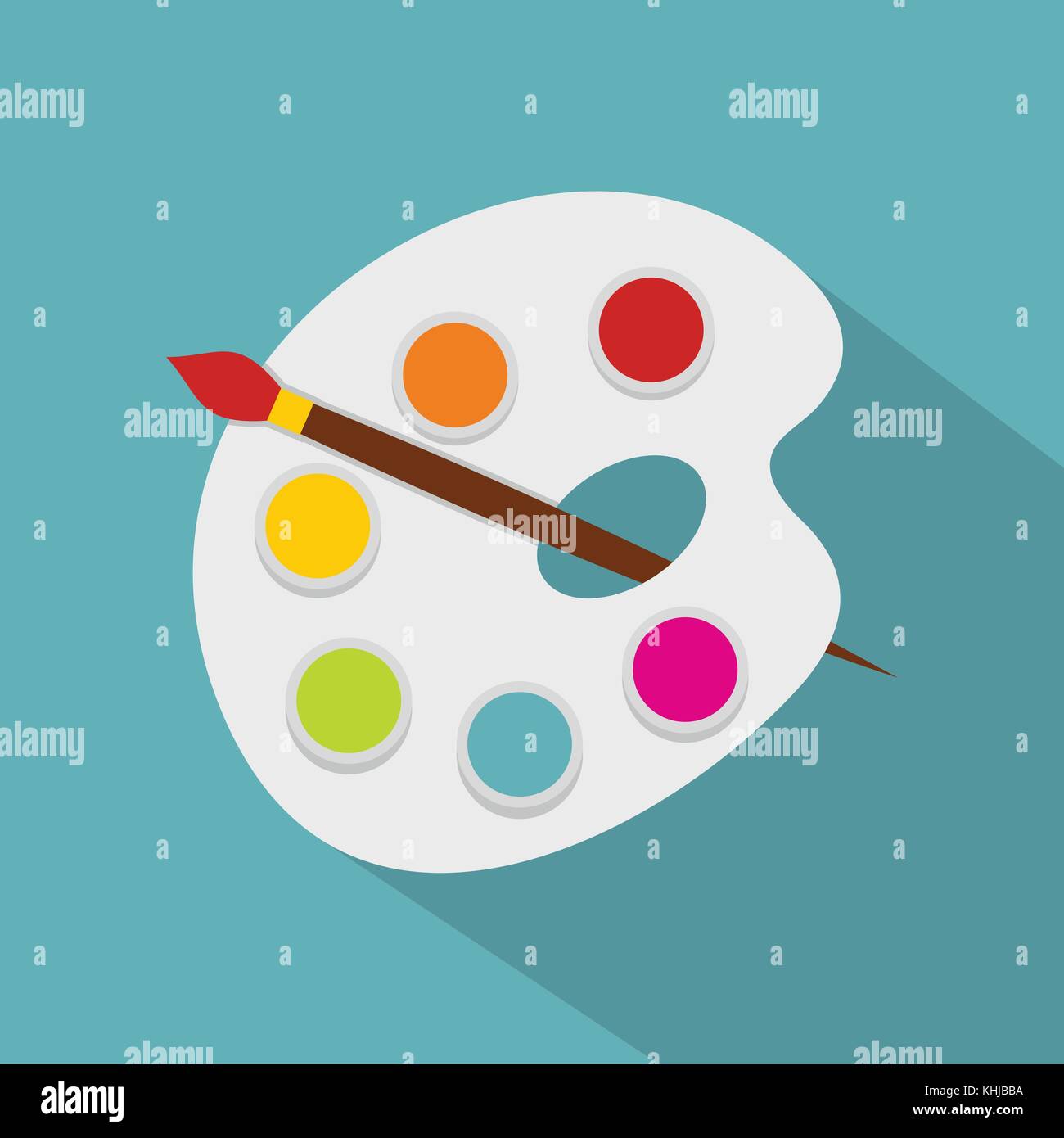 Palette icon, flat style Stock Vector Image & Art - Alamy