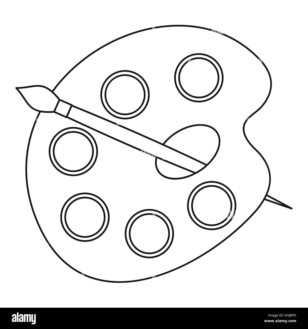 Palette icon, outline style Stock Vector Image &amp; Art - Alamy