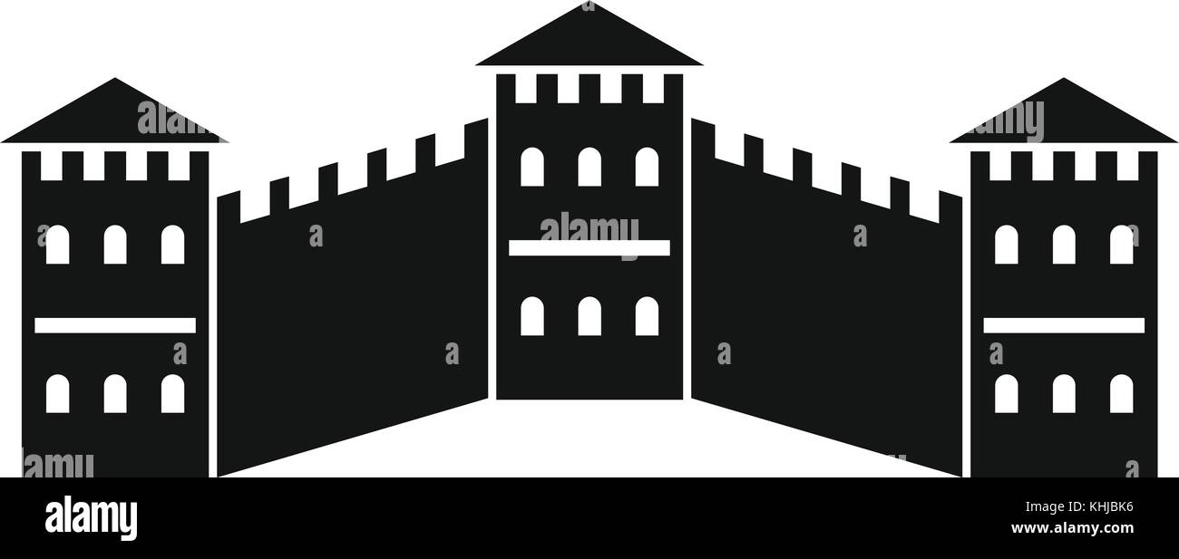 Great Wall Of China Icon Simple Style Stock Vector Image Art Alamy