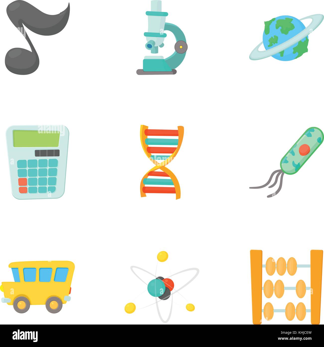 Education icons set, cartoon style Stock Vector Image & Art - Alamy
