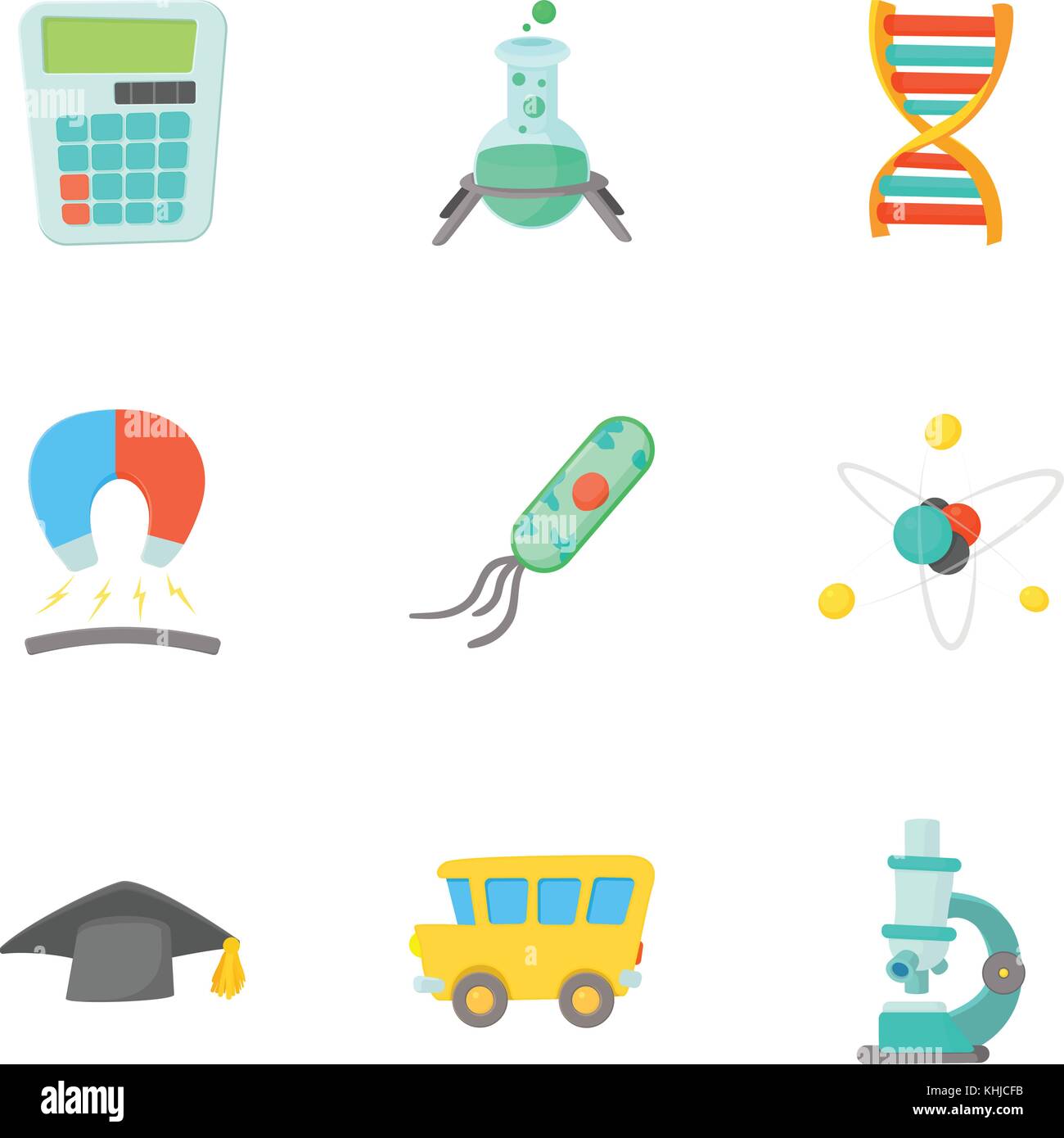 Schooling icons set, cartoon style Stock Vector Image & Art - Alamy