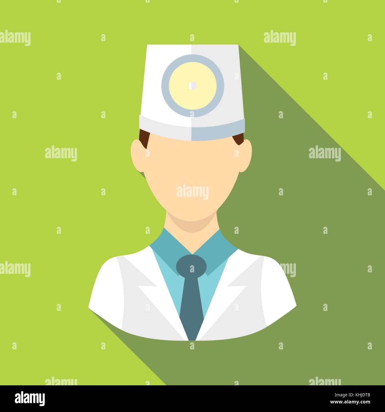 Doctor icon, flat style Stock Vector