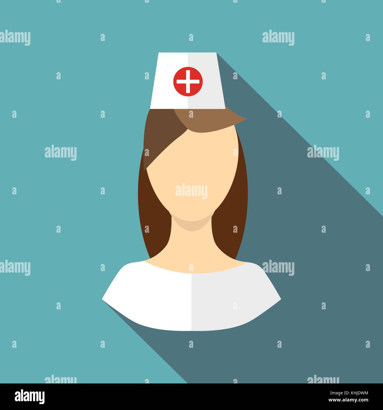 Nurse icon, flat style Stock Vector Image & Art - Alamy
