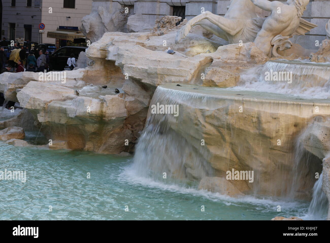 Trevi Fountain and tourists, Rome, Italy Stock Photo