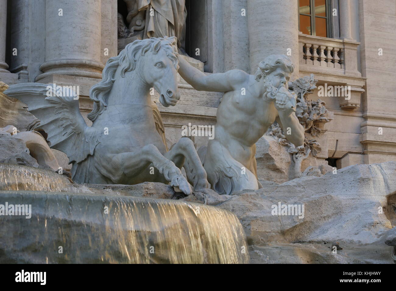 Trevi Fountain and tourists, Rome, Italy Stock Photo