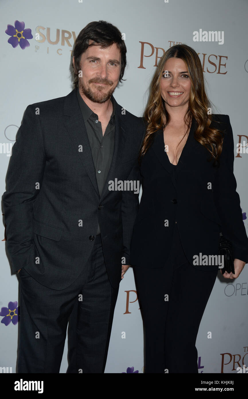 NEW YORK, NY - APRIL 18: Christian Bale, Sibi Blazic attend the New