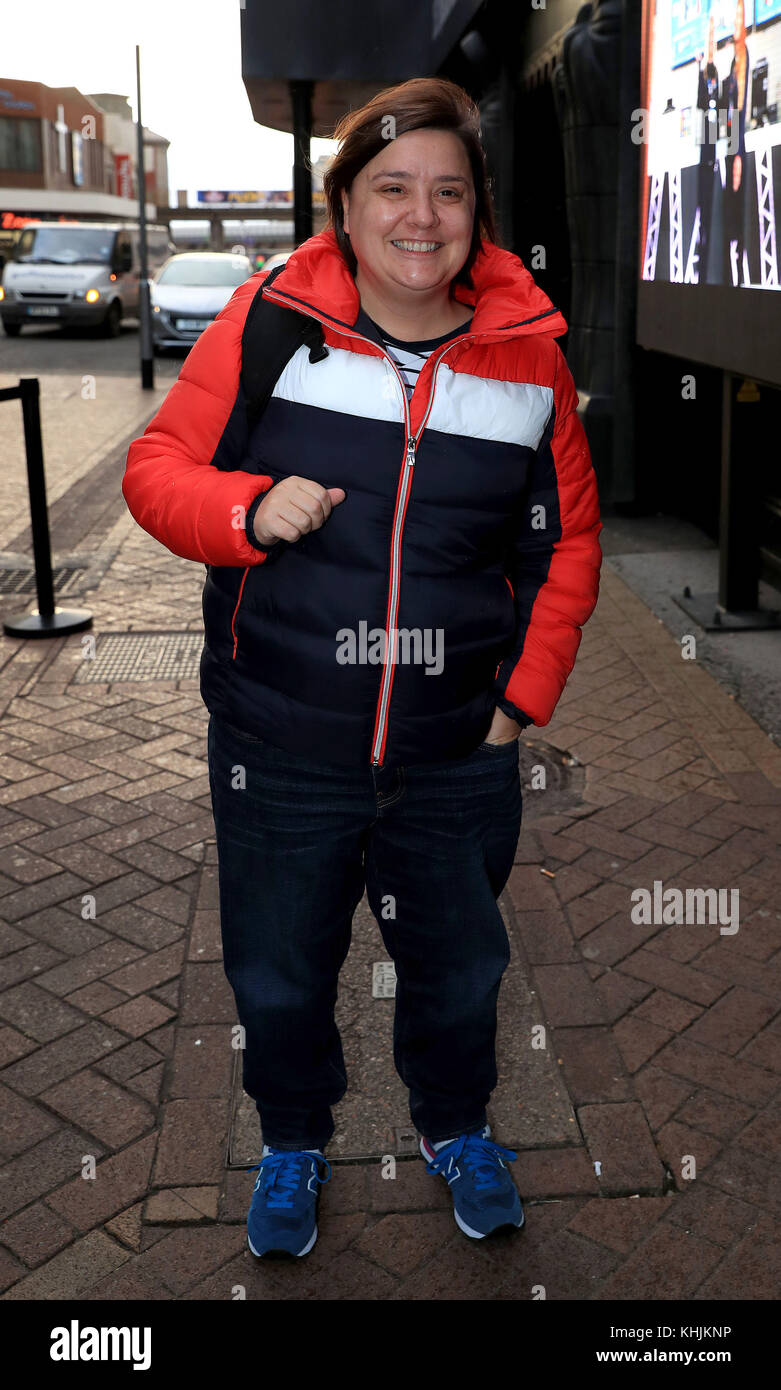 Strictly Come Dancing contestant Susan Calman arriving at the Tower Ballroom, Blackpool, ahead of this weekend's show. Stock Photo