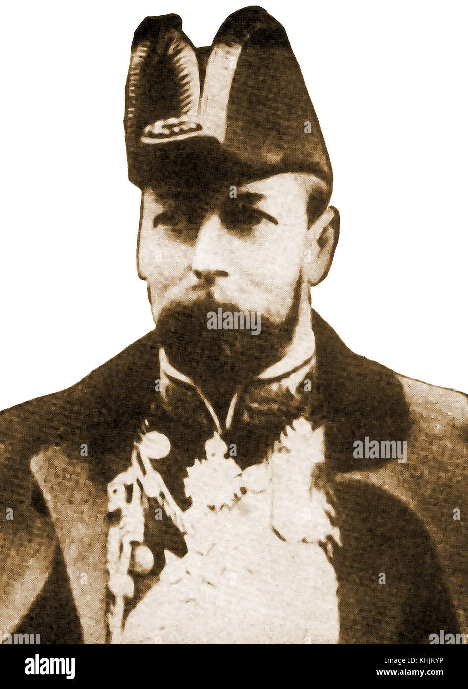 World War I - Royal Navy -1919- King George V of England in full uniform of the British Royal Navy Admiral of the Fleet Stock Photo