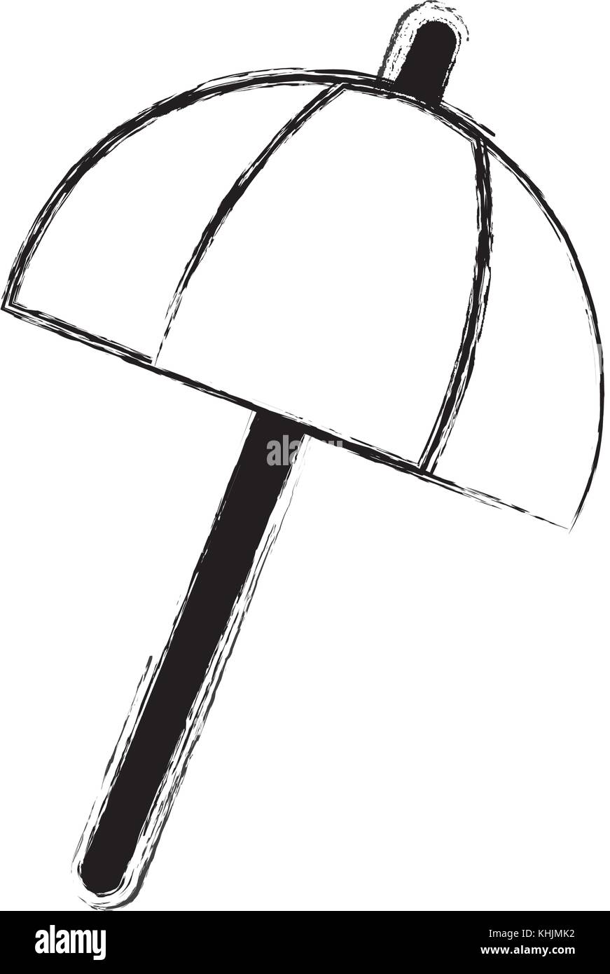 figure umbrella open style to weather protection vector illustration