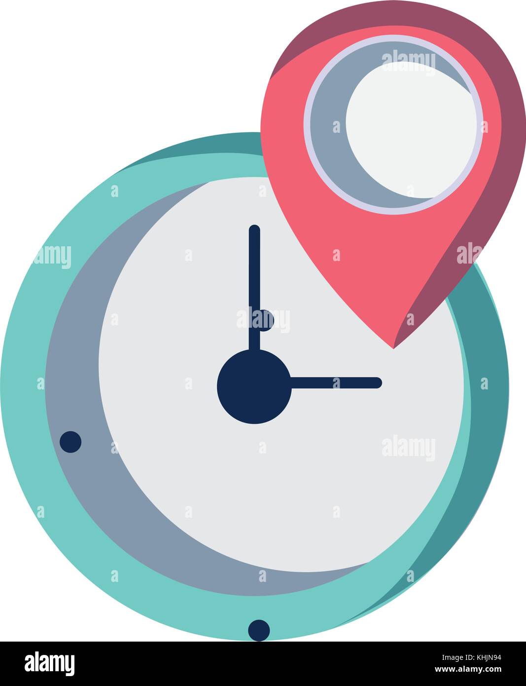 wall clock design with location symbol Stock Vector Image & Art Alamy