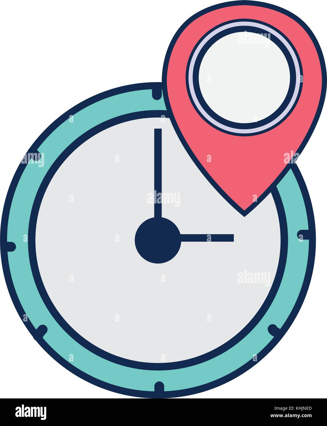 wall clock design with location symbol Stock Vector Image & Art Alamy