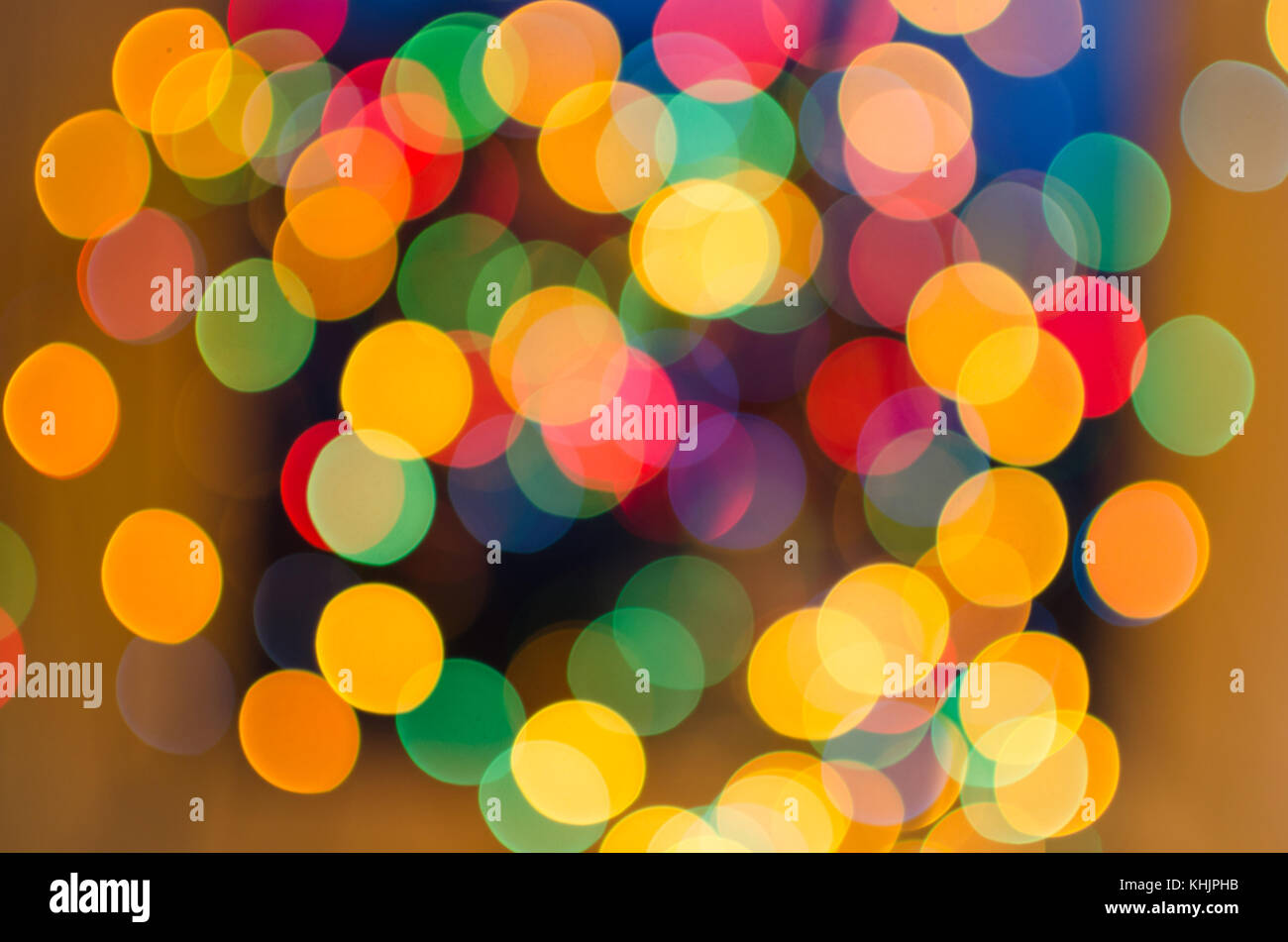 abstract defocused circle lights background space for copy text Stock