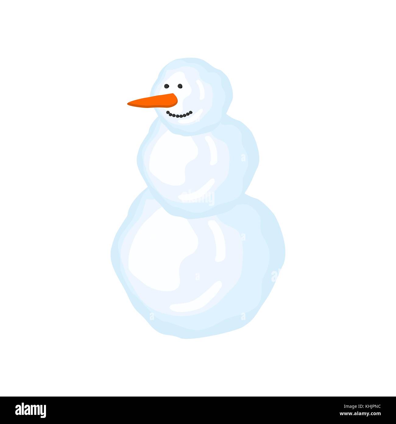 Snowman isolated. Christmas new year vector illustration Stock Vector ...