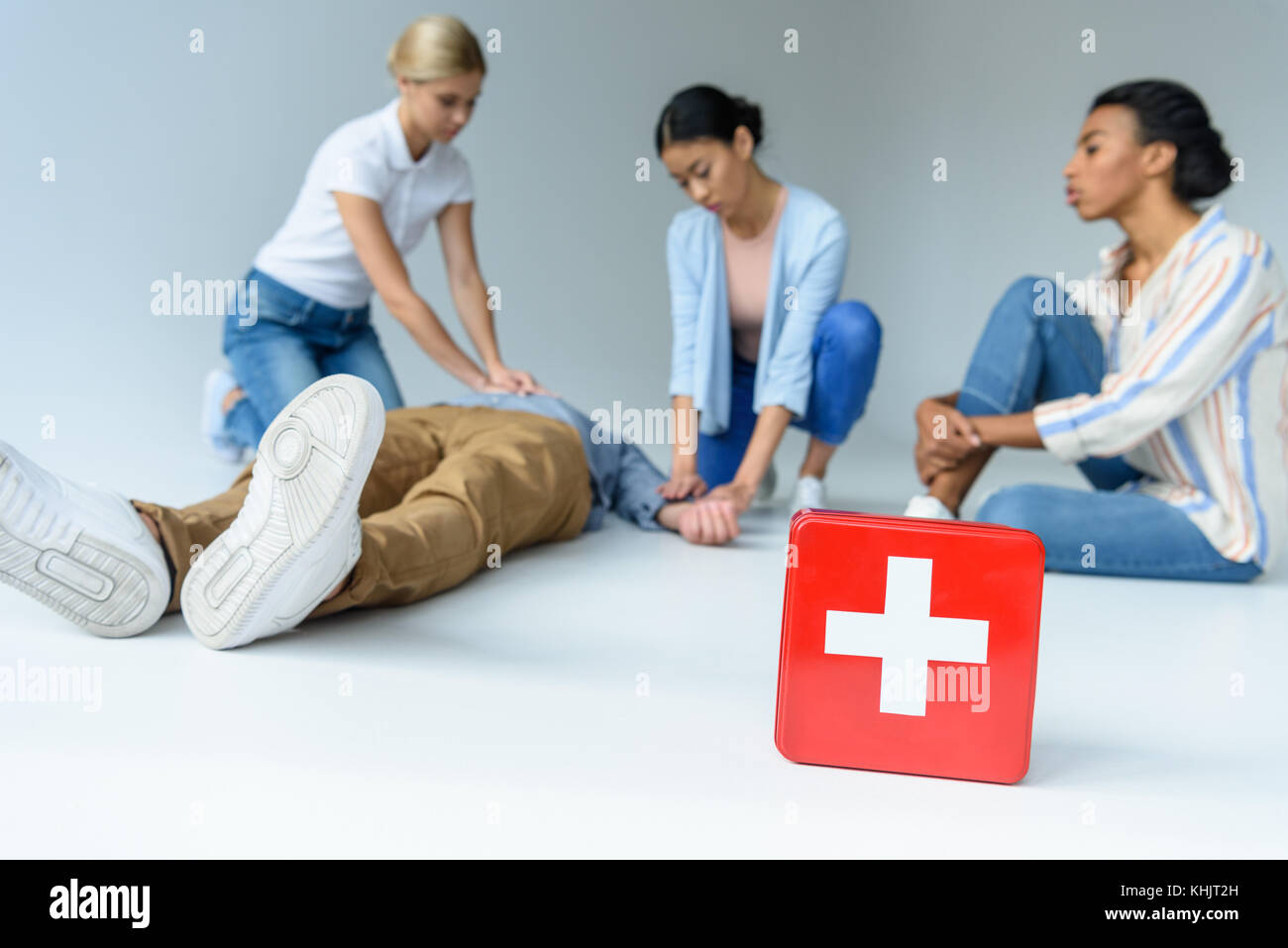 first aid training Stock Photo Alamy