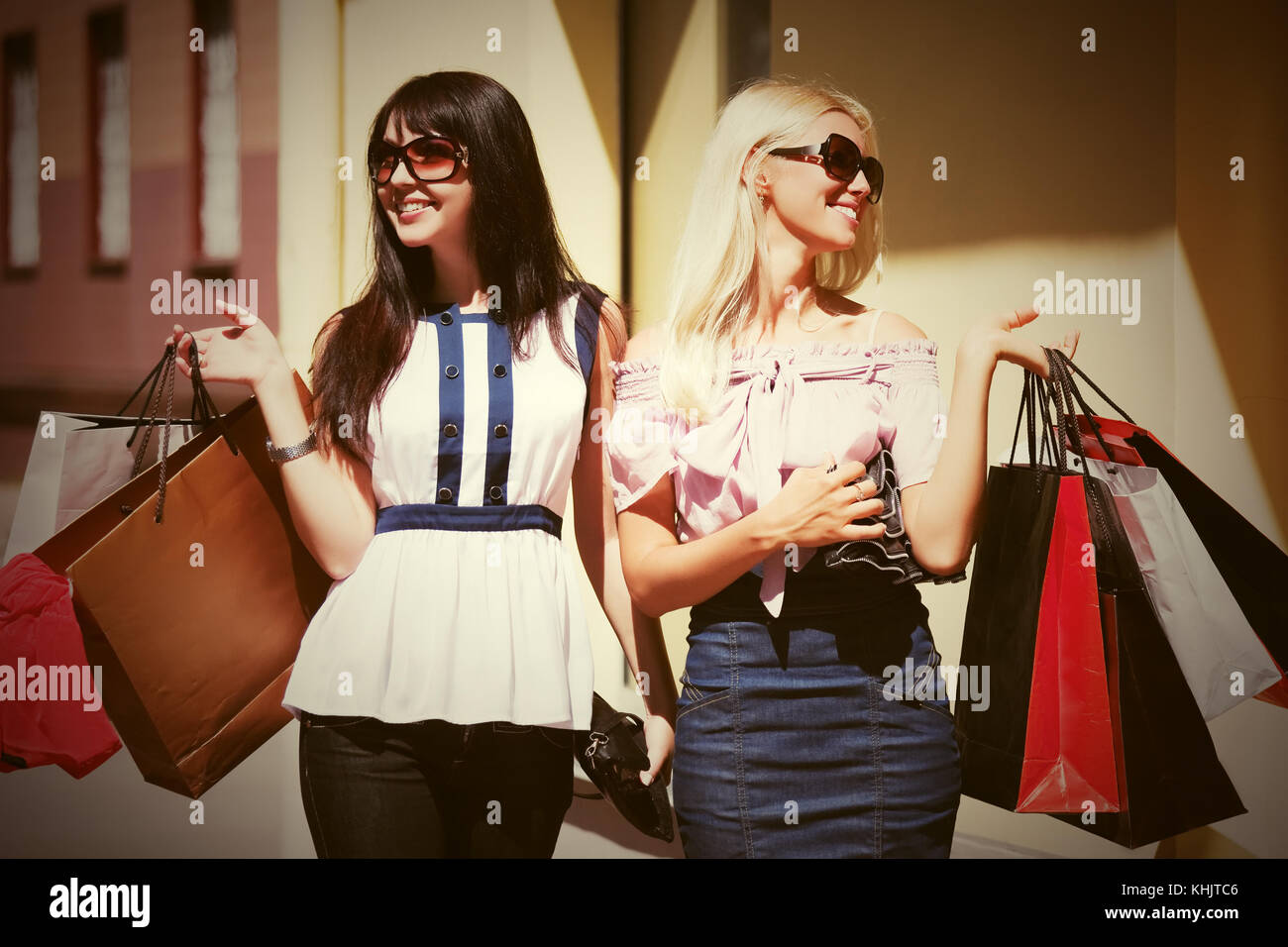 Women model walking street hi-res stock photography and images - Alamy