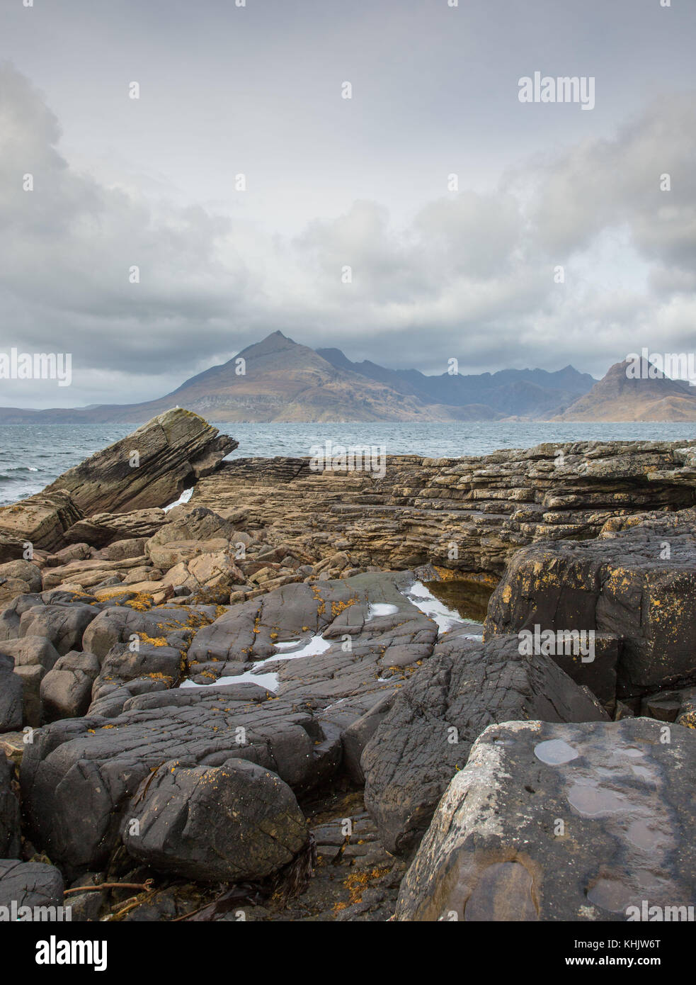 The rugged landscape of Elgol, Isle of Skye, Scottish Highlands Stock Photo Alamy