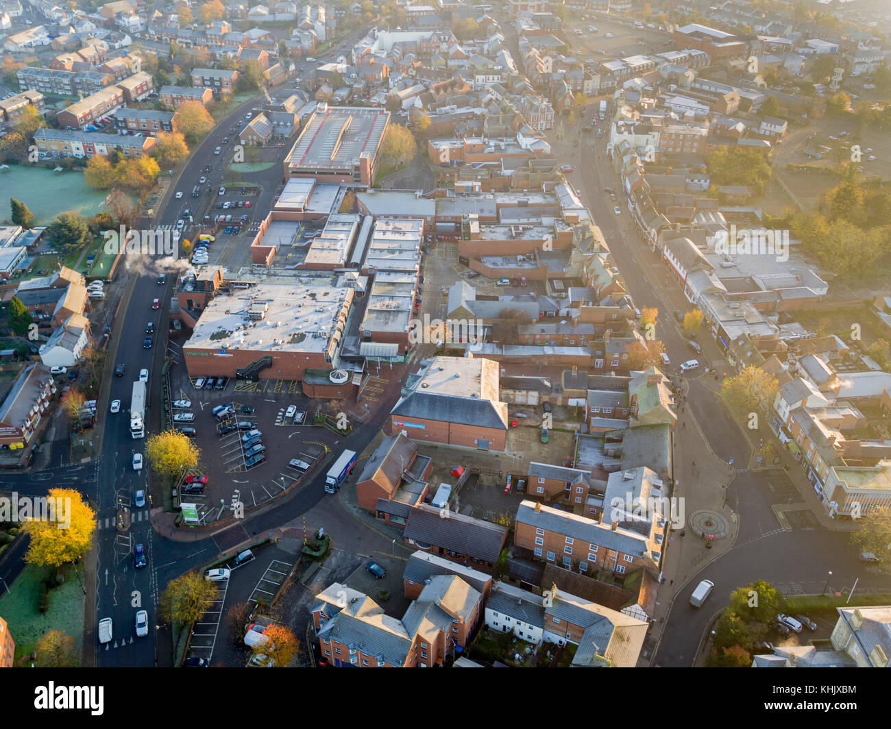 Leighton Buzzard town Aerial view Stock Photo Alamy