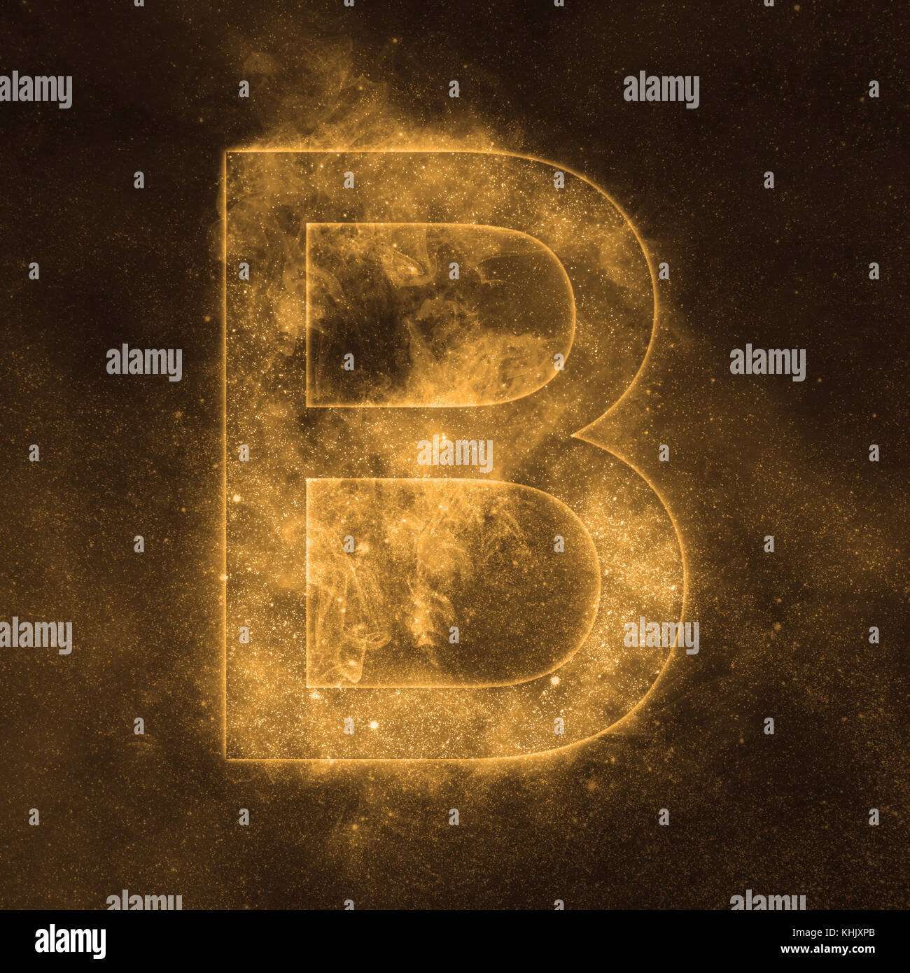 Letter B Alphabet Symbol. Space Letter, Night Sky Letter Stock Photo ...