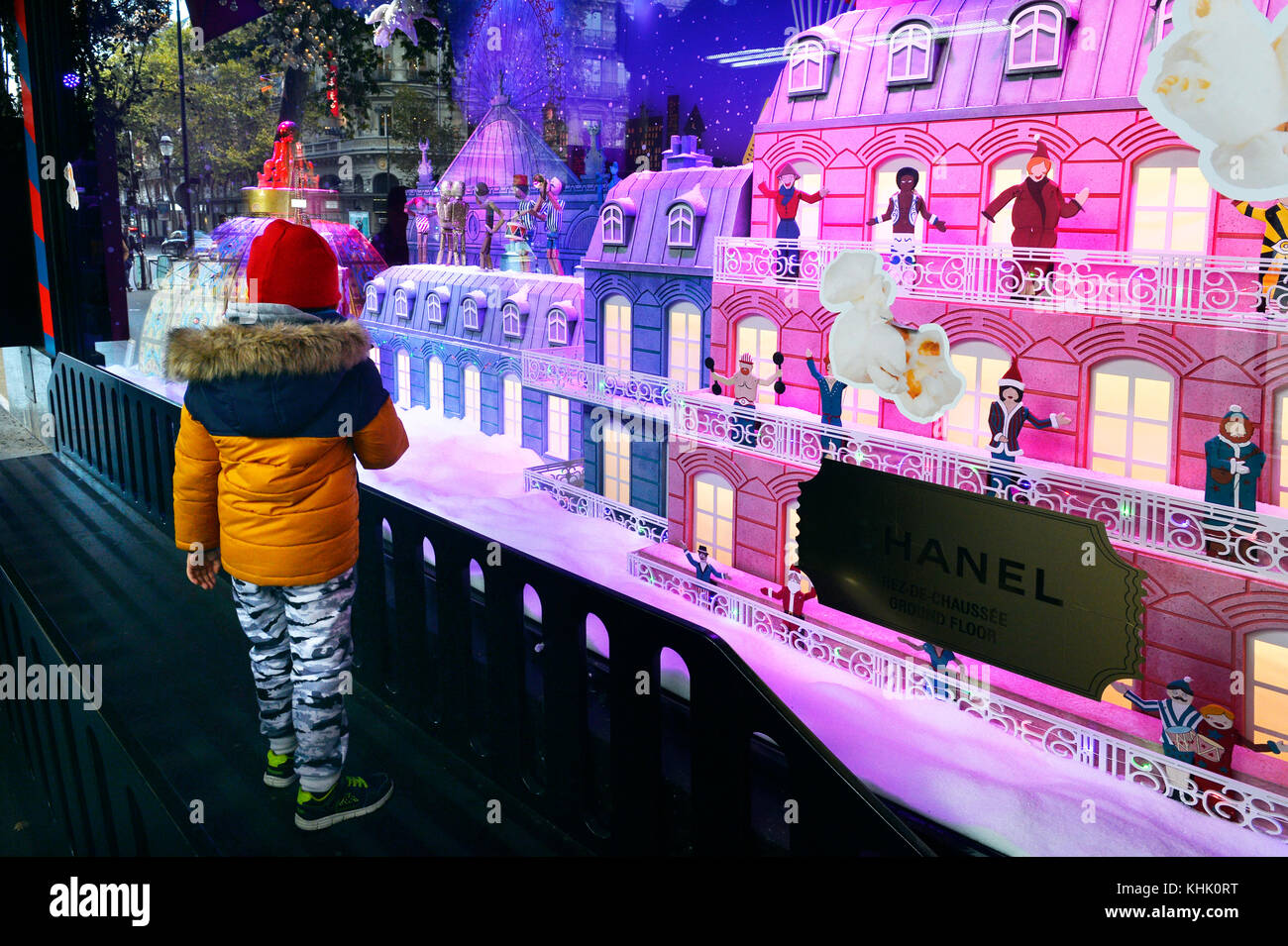 Paris christmas decorations for shop windows