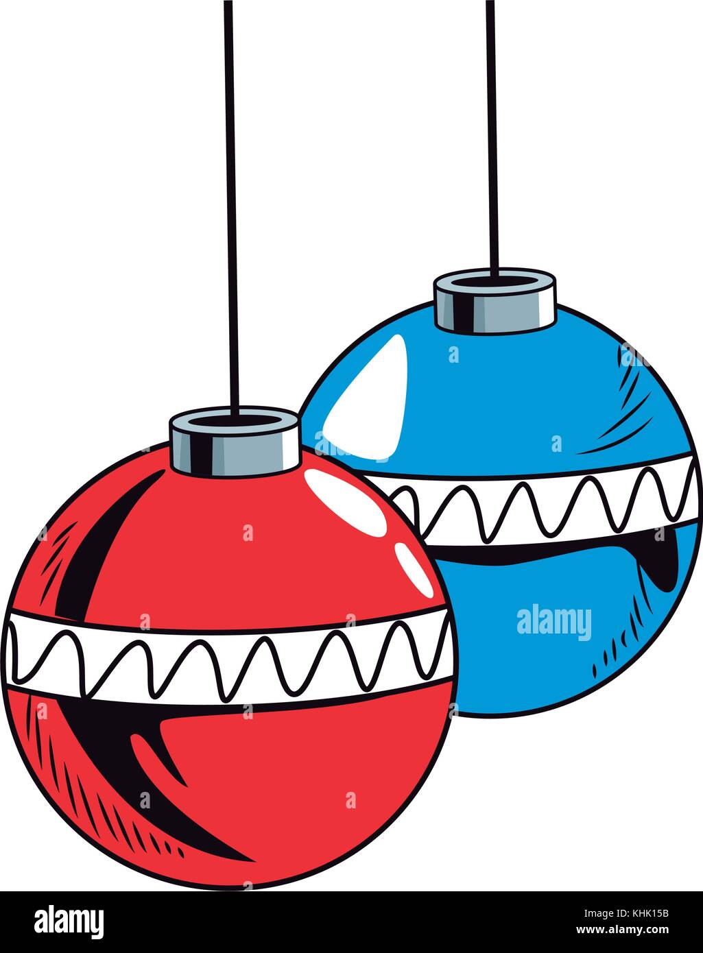 Christmas decorative balls pop art cartoon Stock Vector Image & Art - Alamy