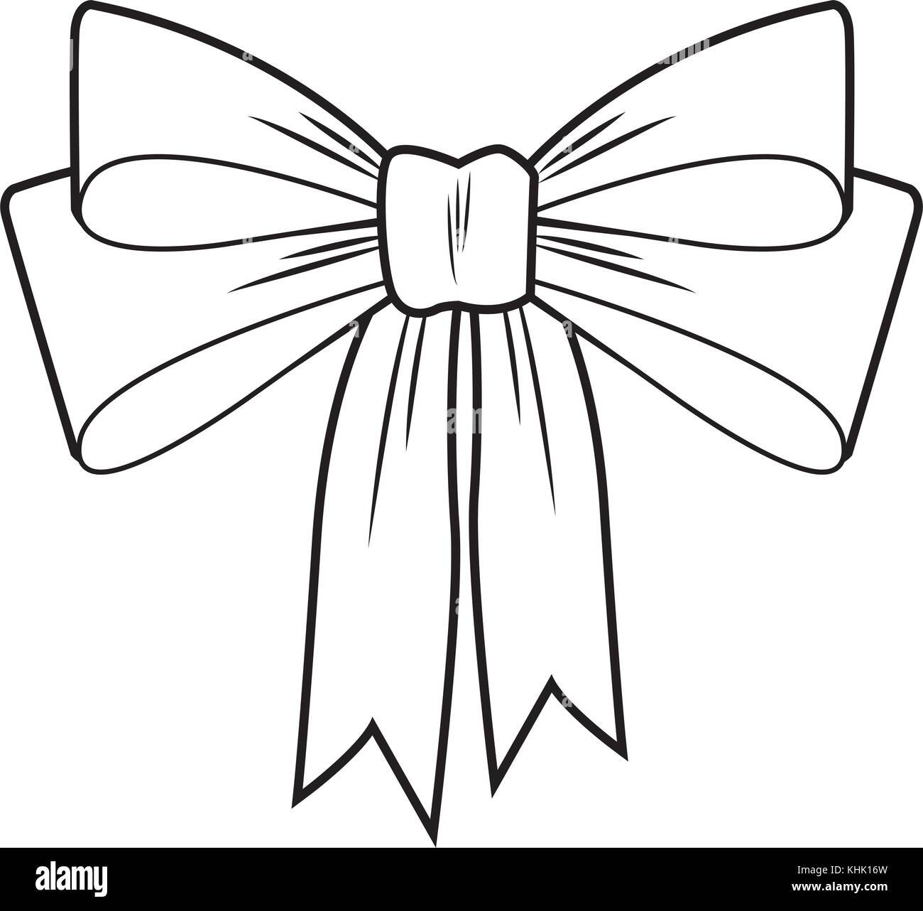 Christmas bow pop art Stock Vector
