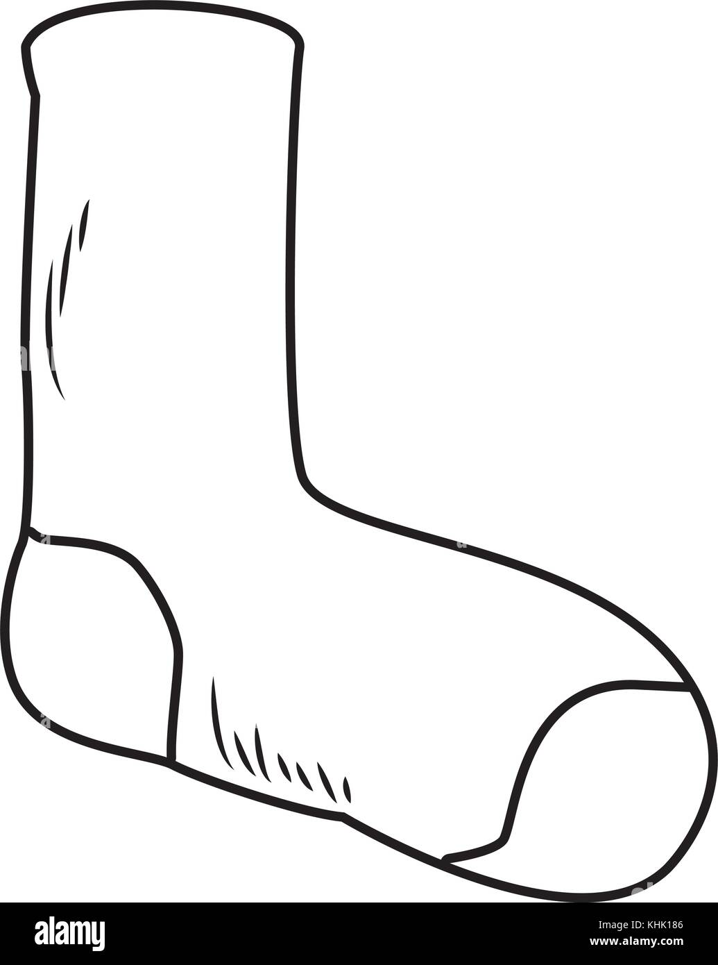 Sock cartoon isolated Stock Vector