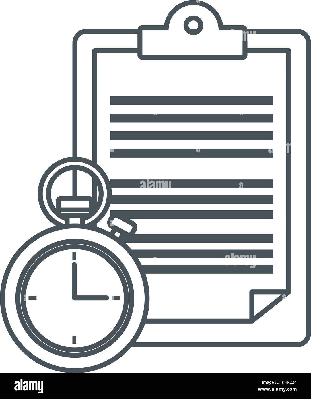 Document board and timer Stock Vector Image & Art - Alamy