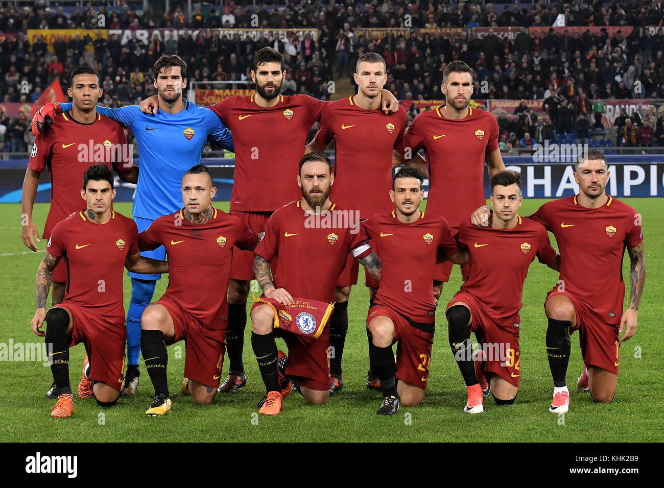 Formazione Roma Team Line Ups Roma 31-10-2017 Stadio Olimpico Calcio Uefa  Champions League 2017/2018 Group C AS Roma - Chelsea Foto Andrea Staccioli  Stock Photo - Alamy