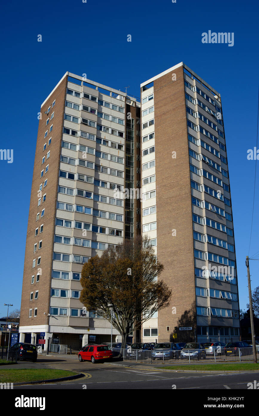 Queensway estate Tower block, block of flats high rise in Southend on Sea, Essex. Due to be demolished in Better Queensway project Stock Photo