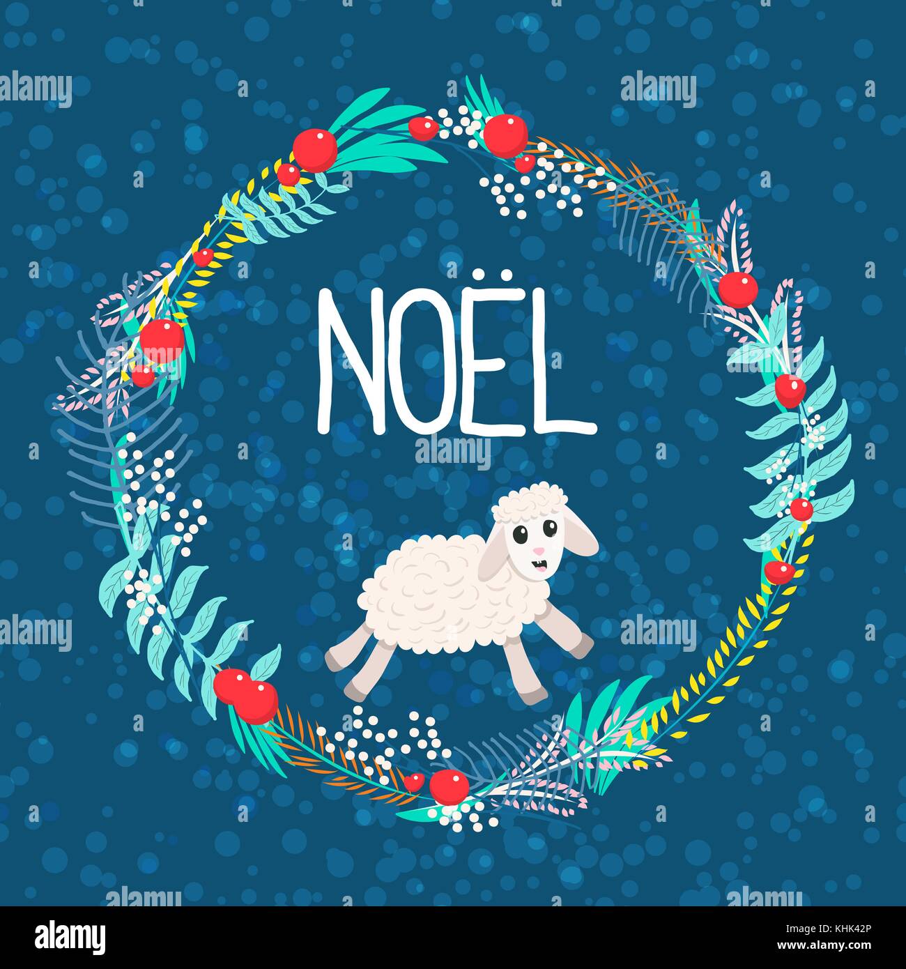 Vector Christmas greeting card Stock Vector Image & Art - Alamy