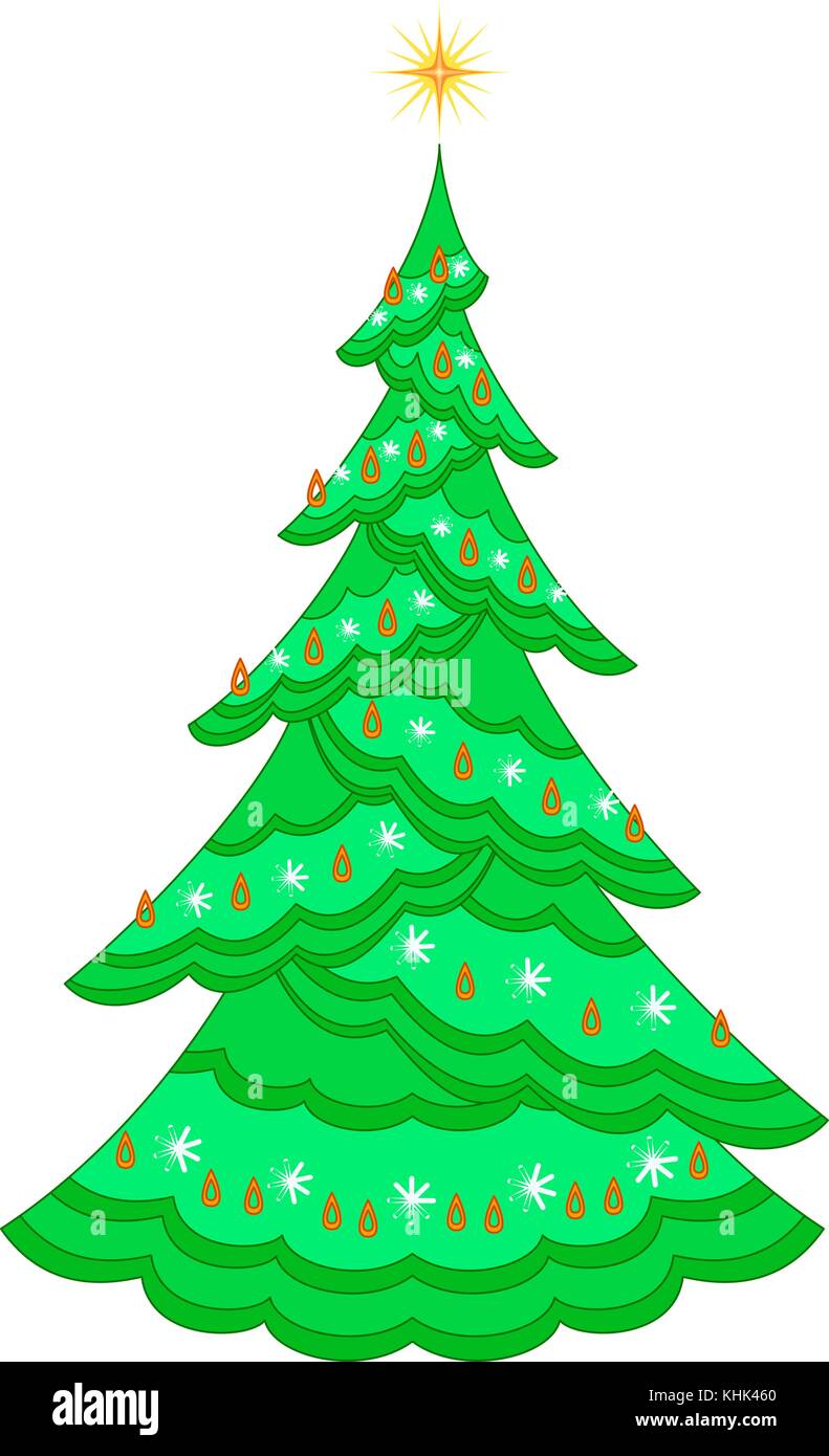 Plain Christmas Tree Cartoon