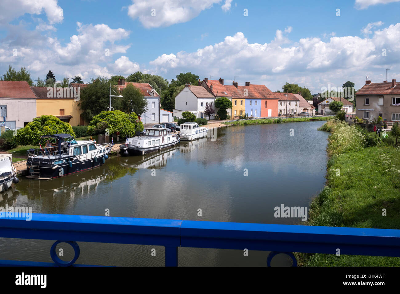 Canal du Centre at Blanzy Saône-et-Loire Bourgogne-Franche-Comte France Stock Photo