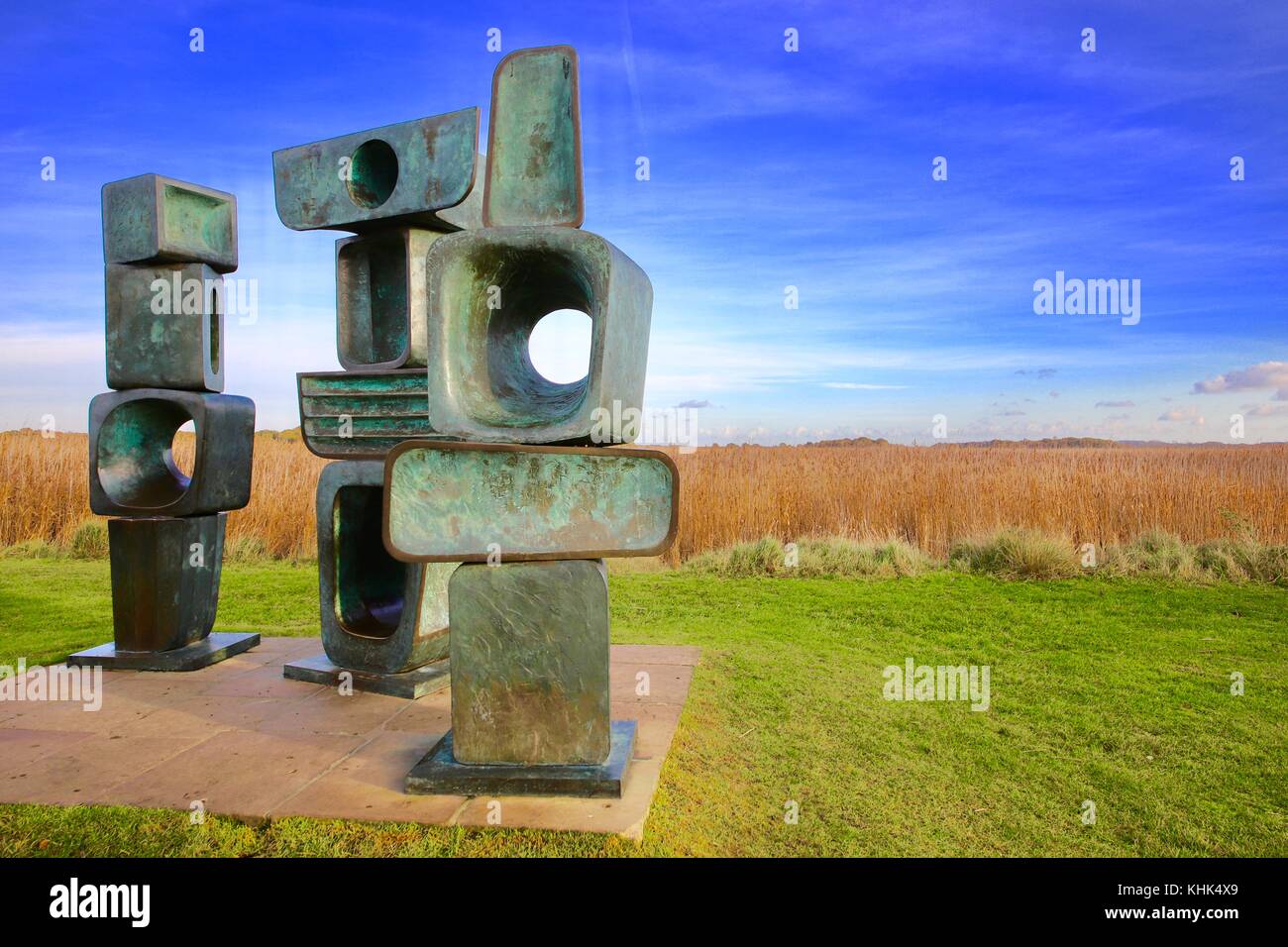 Family of Man bronze sculpture by Barbara Hepworth (1970) at Snape