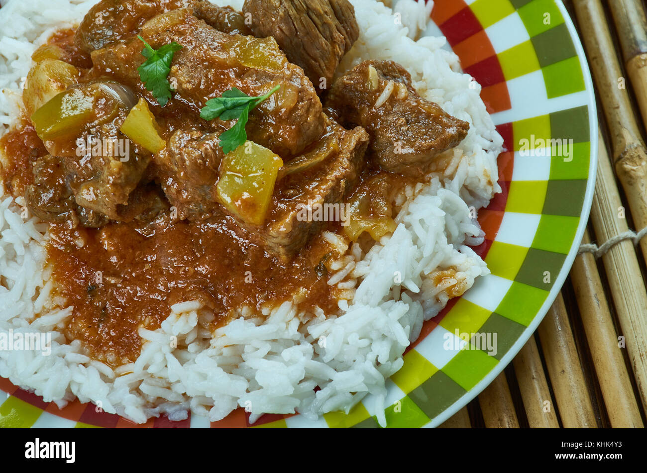 Indian lamb curry Sindhi Biryani, close up Stock Photo Alamy