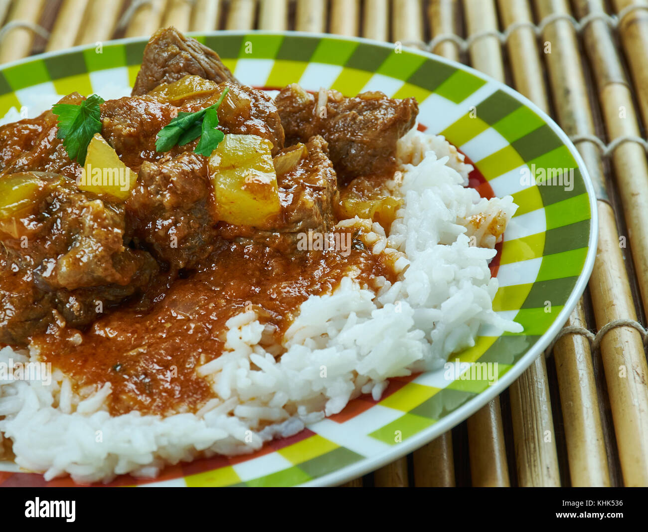 Indian lamb curry Sindhi Biryani, close up Stock Photo Alamy
