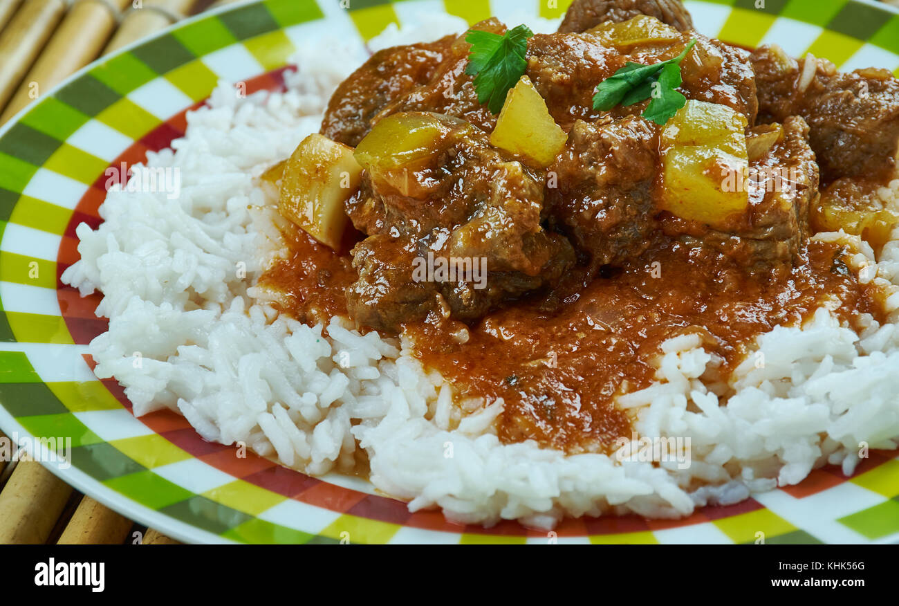 Indian lamb curry Sindhi Biryani, close up Stock Photo Alamy