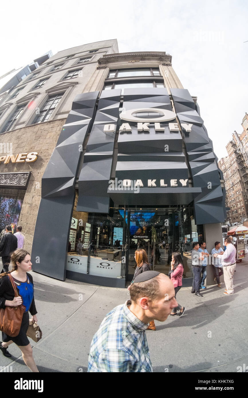 Oakley fashion store, Fifth Avenue, Manhattan, New York City, United States of America. Stock Photo