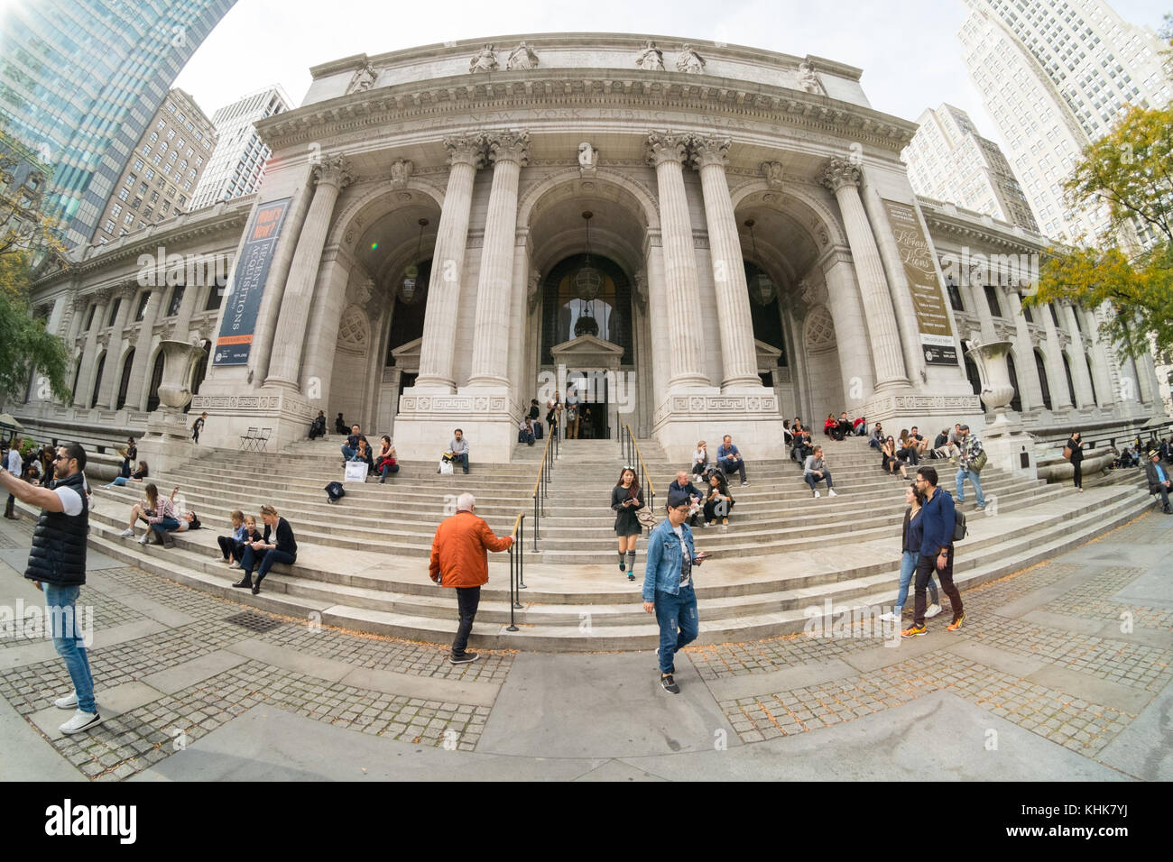 Entrance To The Stephen Schwarzman Building, New York Public Library 