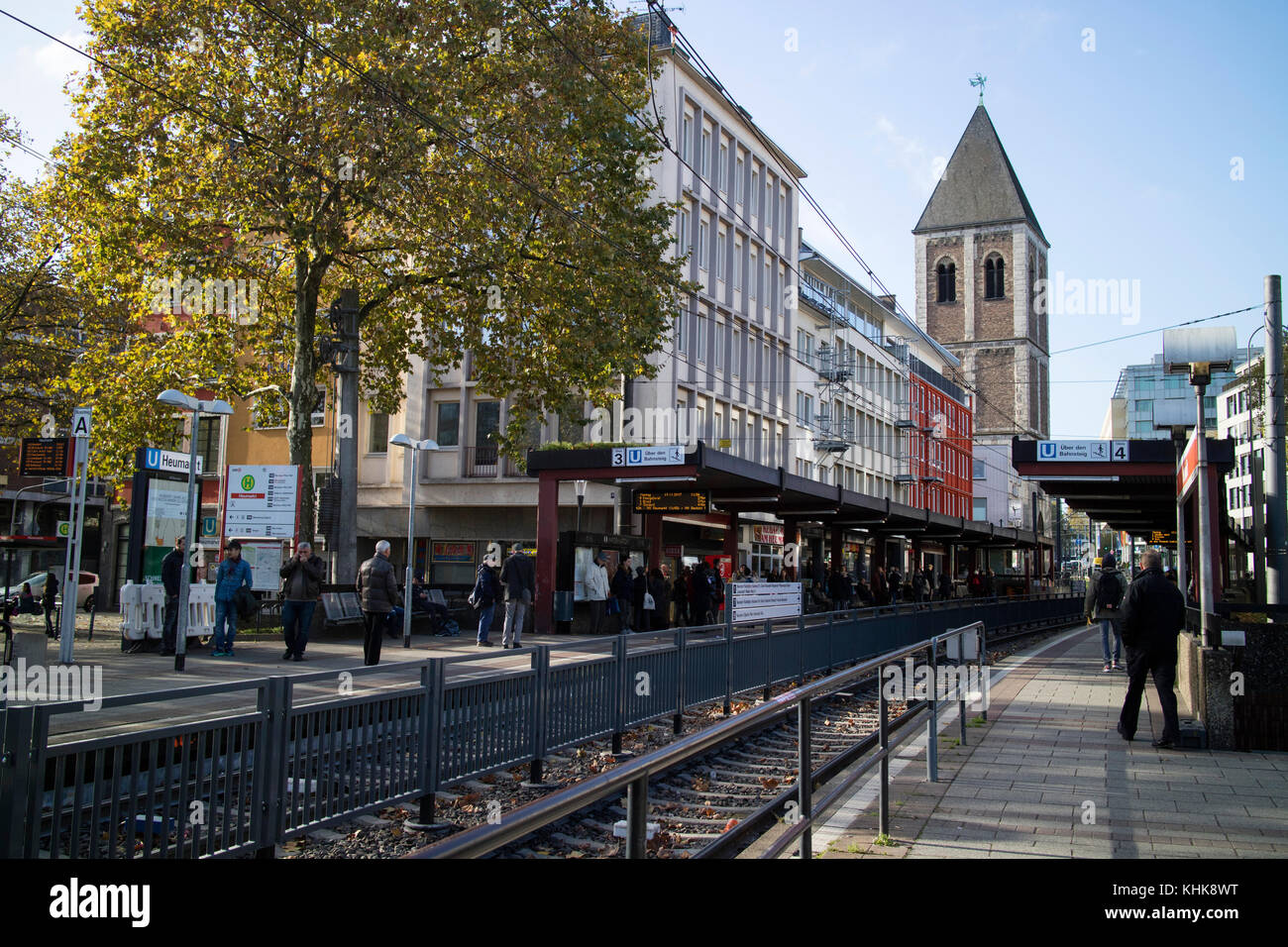Heumarkt Cologne, Innenstadt central city district and largest city in the German federal State of North Rhine-Westphalia in Germany, Europe Stock Photo