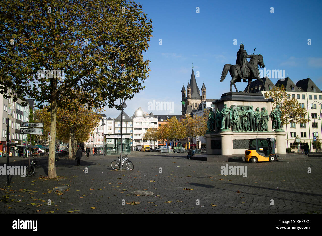 Heumarkt Cologne, Innenstadt central city district and largest city in the German federal State of North Rhine-Westphalia in Germany, Europe Stock Photo