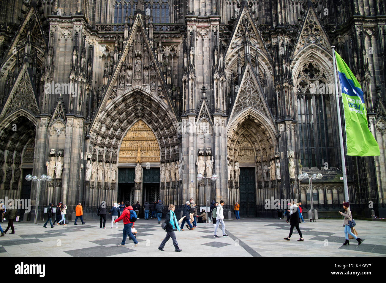 Cologne Cathedral, Innenstadt central city district and largest city in the German federal State of North Rhine-Westphalia in Germany, Europe Stock Photo