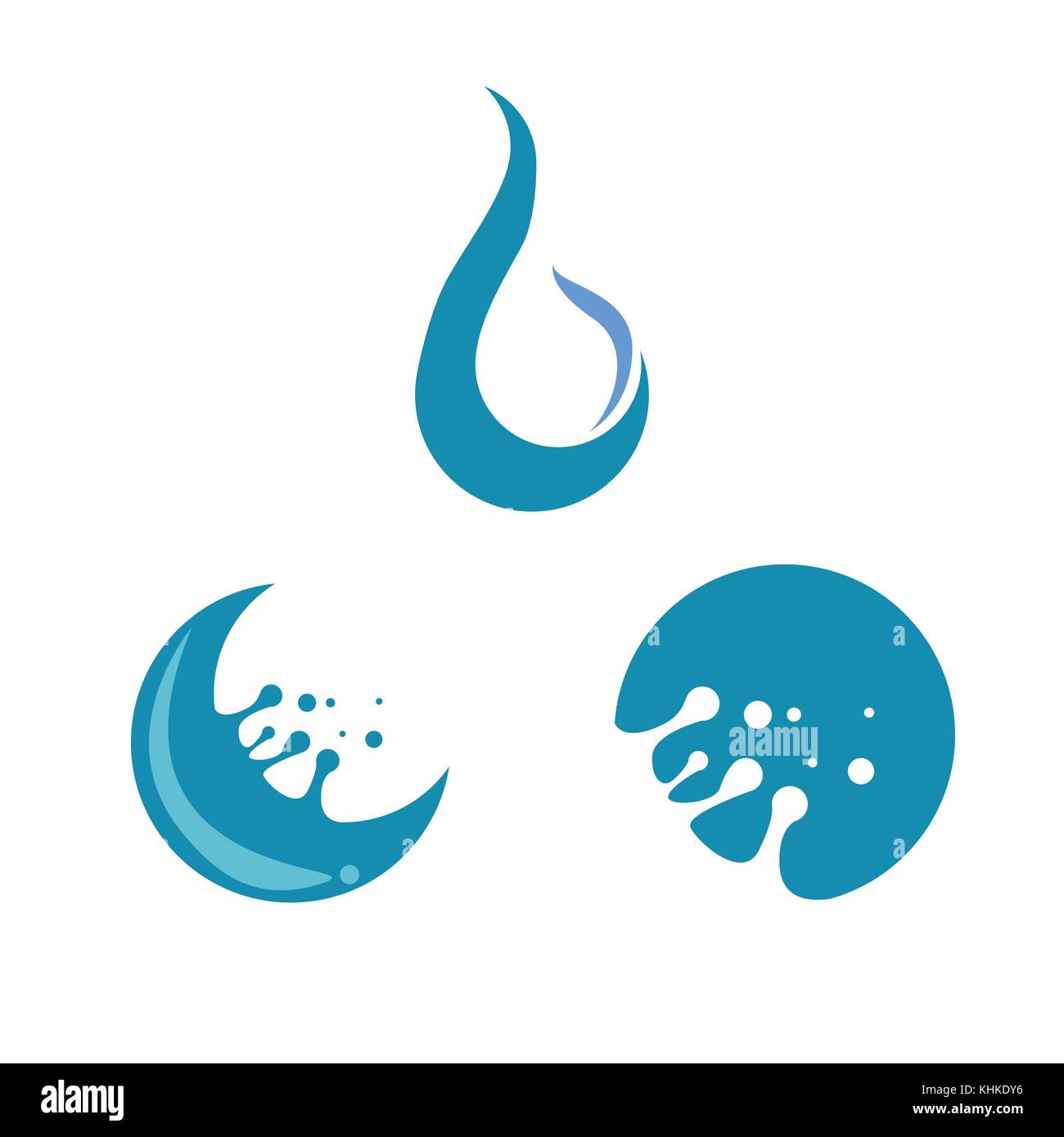 Water Splash Drop Symbols Vector Graphic Illustration Design Stock