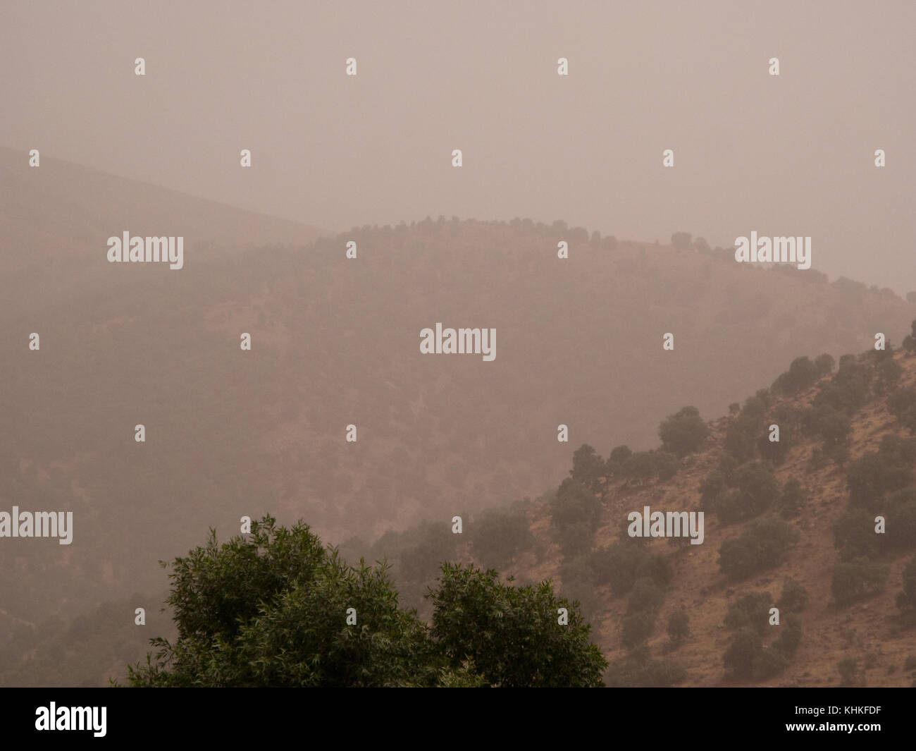 Air pollution In Iran Stock Photo